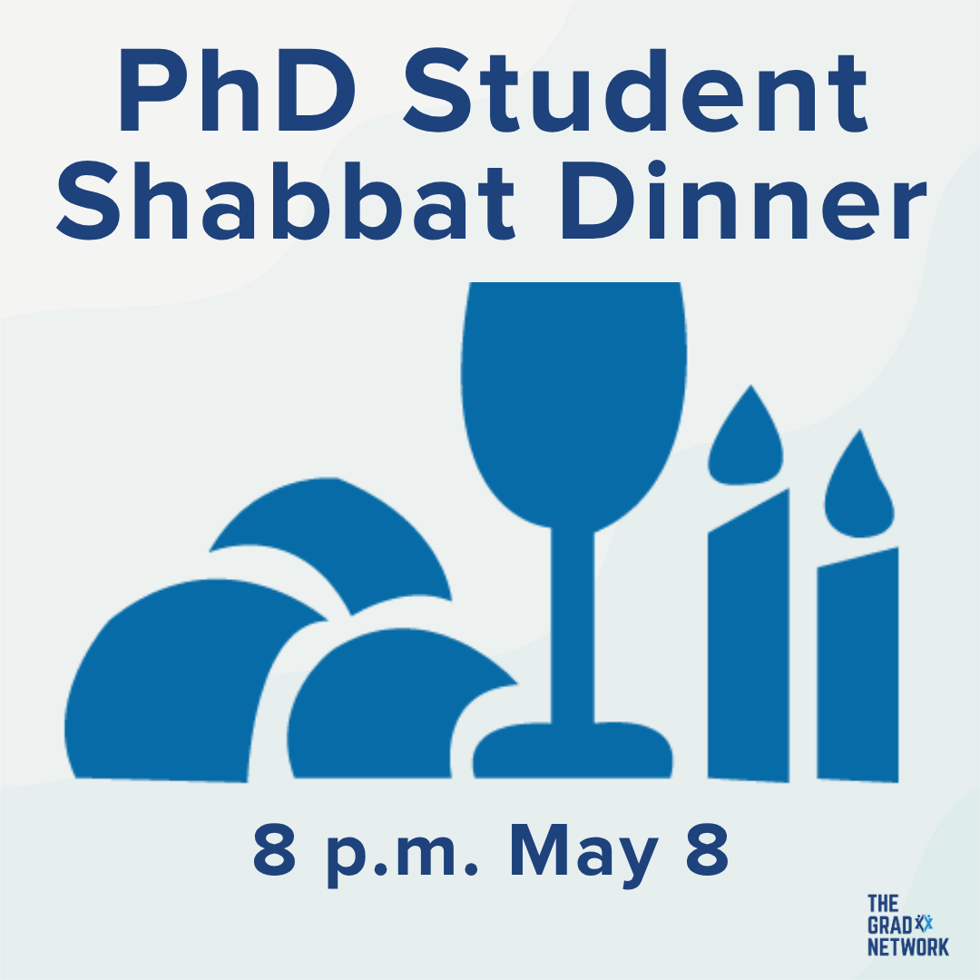 PhD Student Shabbat Dinner | May 8 - logo